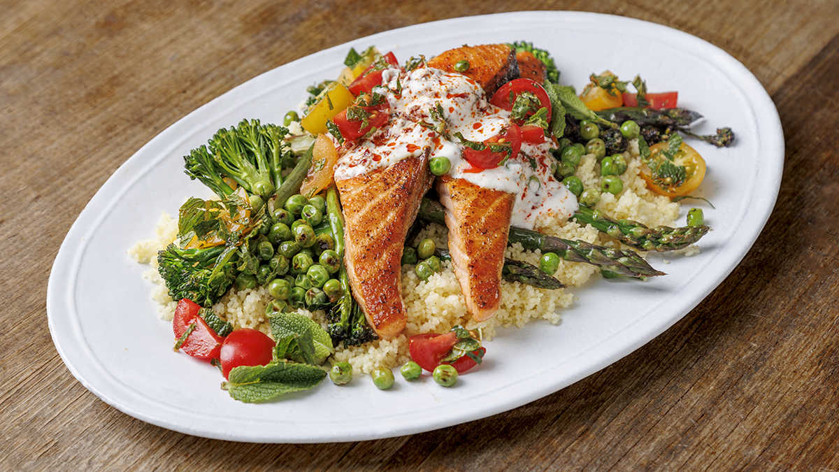 Pan-Seared Salmon & Couscous