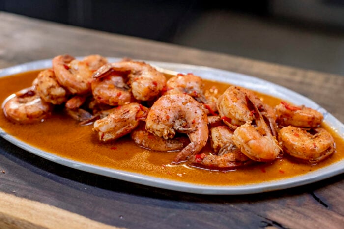 Kwame Onwuachi pepper shrimp