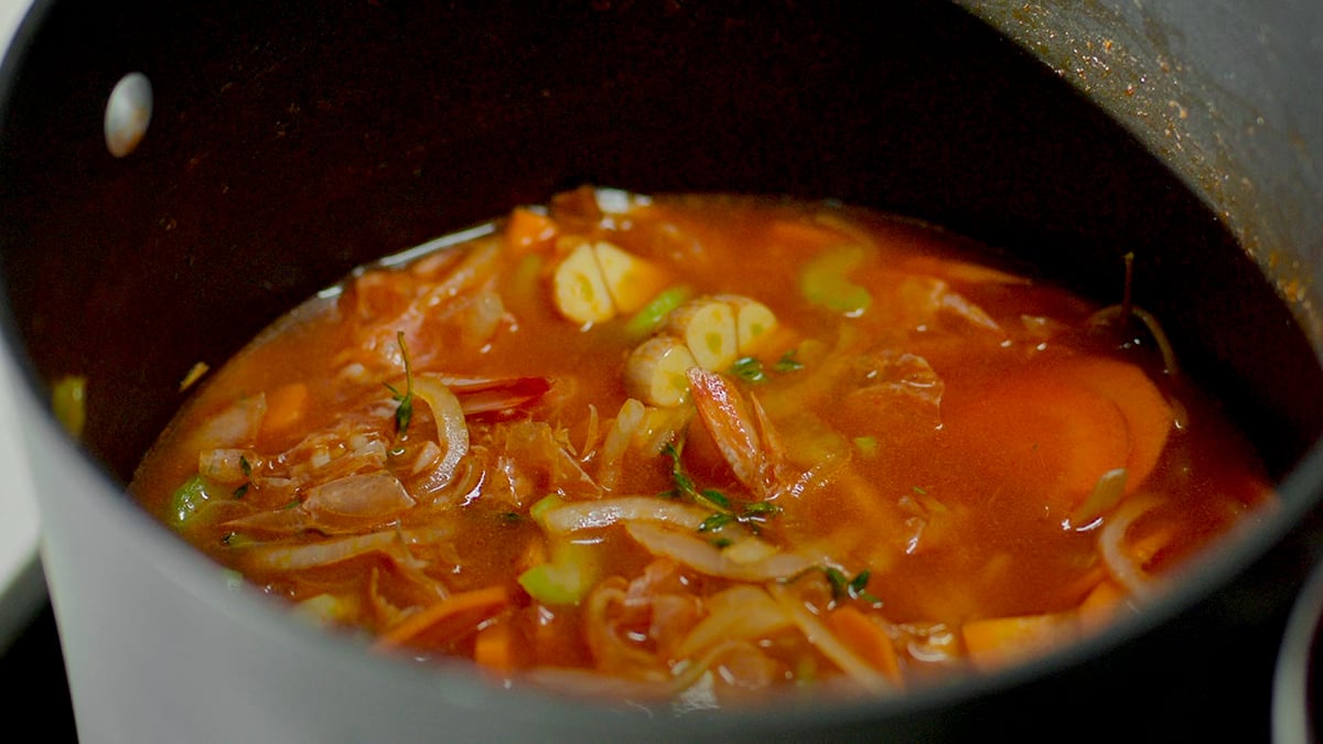 Shrimp Stock. Learn how to make one of Kwame’s favorite base ingredients that will elevate any fish or seafood based dish.